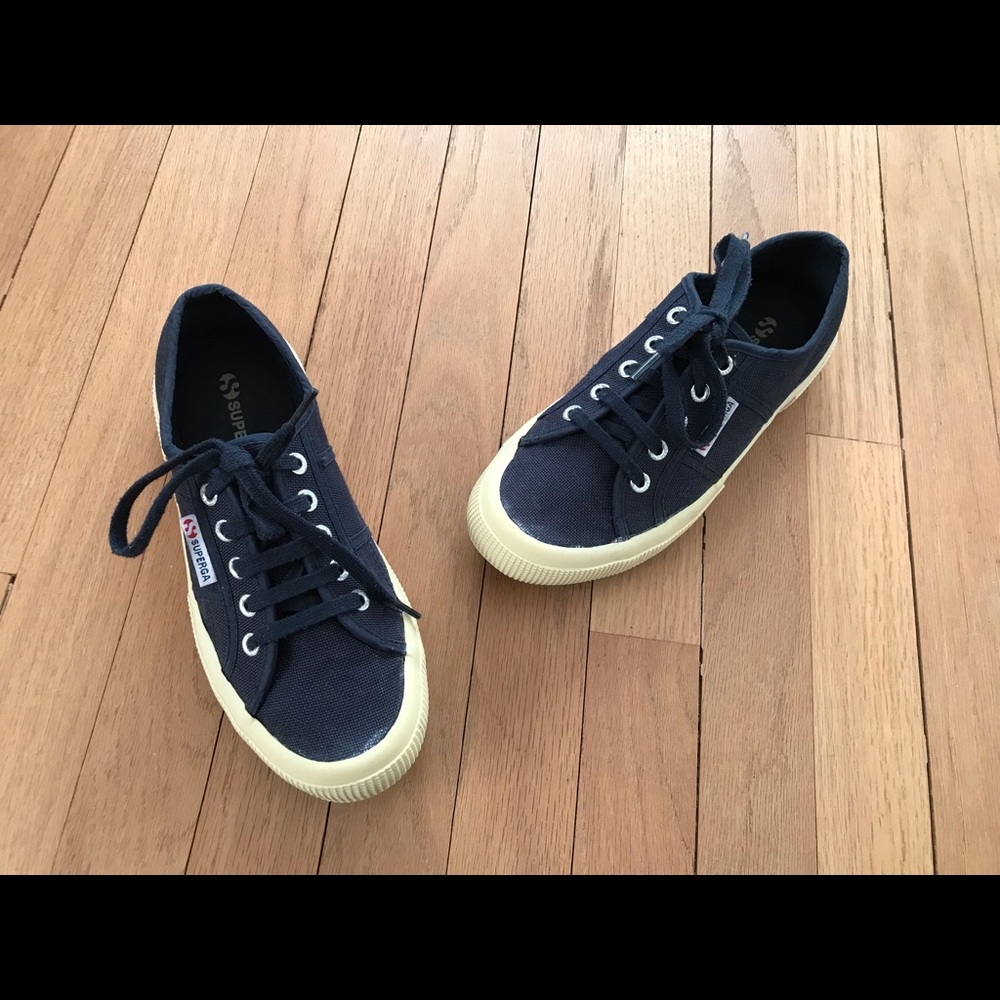 Superga 2750 Classic Canvas Navy Sneaker Shoes Women's 7.5 EU 38.